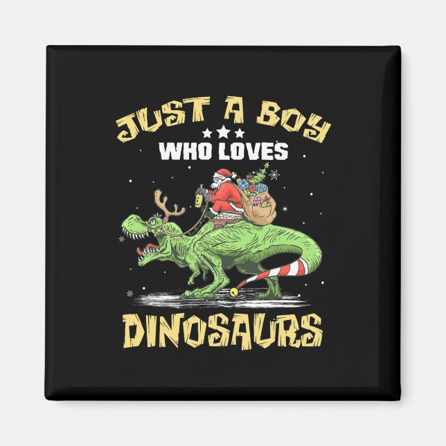 Bara en pojke som Kärlek Dinosaurs God jul Paj Magnet (Framsidan)