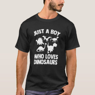 Bara en pojke som Kärlek Dinosaurs Kids Småbarn Co T Shirt