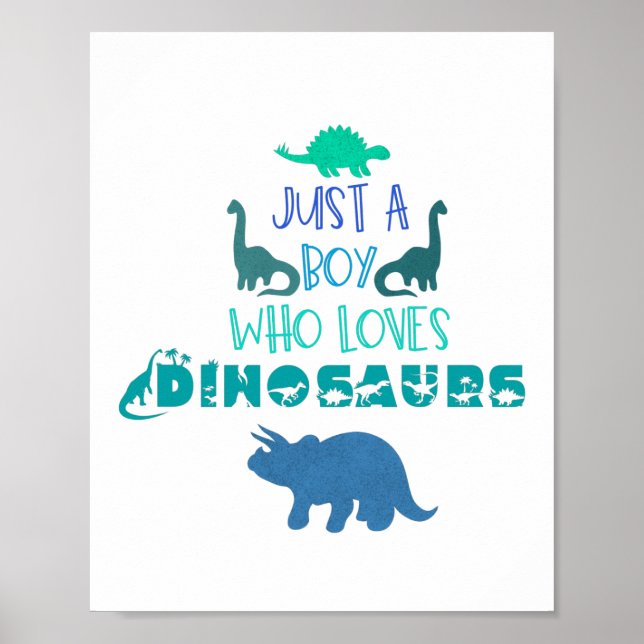 Bara en pojke som kärlek dinosaurs poster (Framsidan)