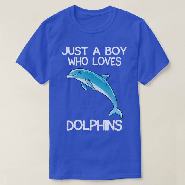 Bara en pojke som Kärlek Dolphins T Shirt (Design framsida)