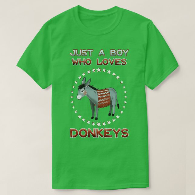 Bara en pojke som Kärlek Donkey 1 T Shirt (Design framsida)
