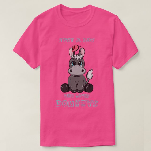 Bara en pojke som Kärlek Donkey T Shirt (Design framsida)
