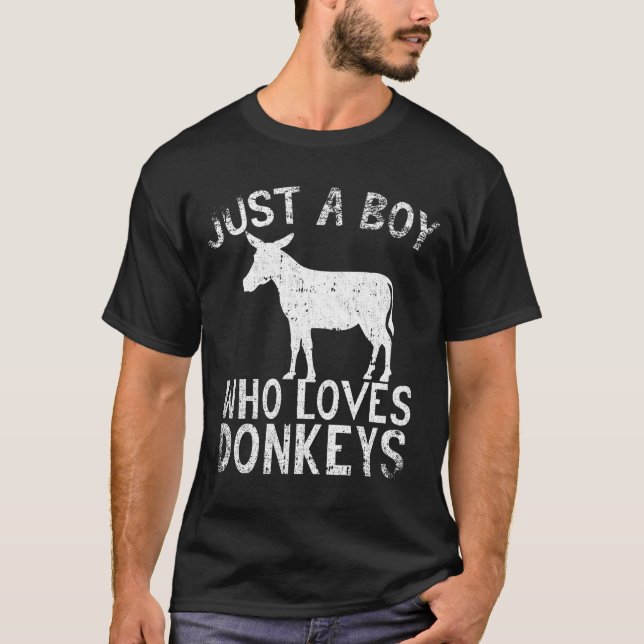 Bara en pojke som Kärlek Donkey T Shirt (Framsida)