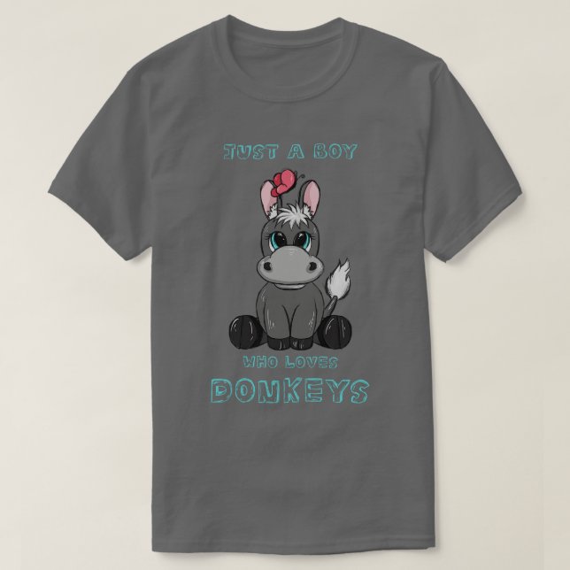 Bara en pojke som Kärlek Donkey T Shirt (Design framsida)