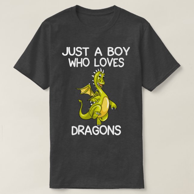 Bara en pojke som Kärlek Dragons T Shirt (Design framsida)