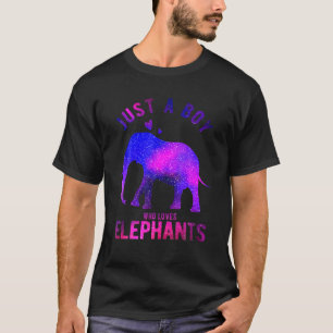 Bara en pojke som Kärlek Elephants Älskare Elephan T Shirt