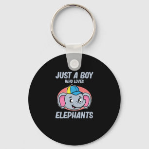 Bara en pojke som Kärlek Elephants Cute Elephant Nyckelring