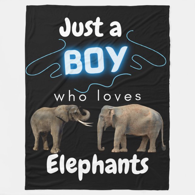 Bara en pojke som Kärlek Elephants Fleece Blanket (Framsidan)