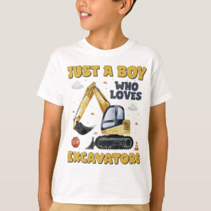 Bara en pojke som Kärlek Excavators Construction T Shirt