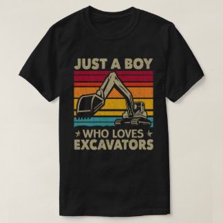 Bara en pojke som Kärlek Excavators Construction T Shirt
