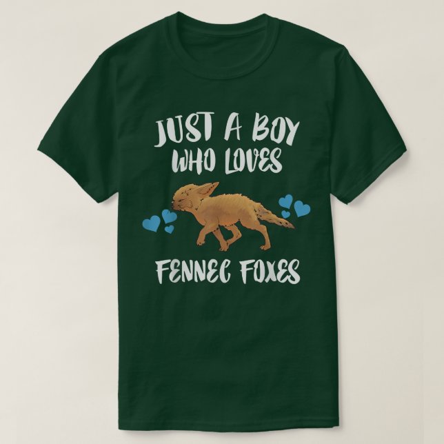 Bara en pojke som Kärlek Fennec Foes Animal Lover T Shirt (Design framsida)