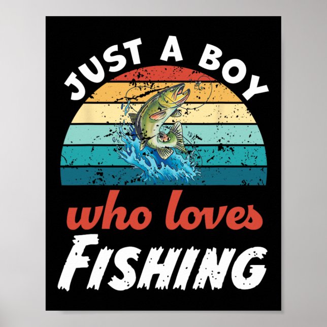 Bara en pojke som Kärlek fiskade barn och fiskenär Poster (Framsidan)