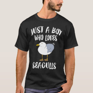 Bara en pojke som Kärlek Fiskmåsar T-Shirt Bird 