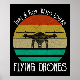 Bara en pojke som Kärlek flyger Drones Poster