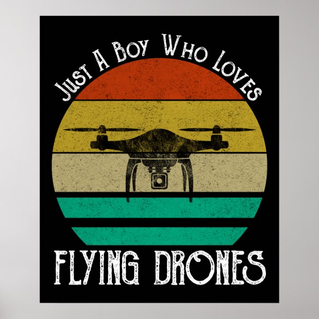 Bara en pojke som Kärlek flyger Drones Poster (Framsidan)