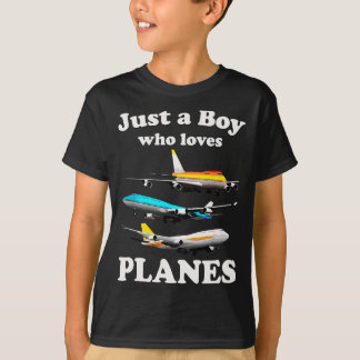 Bara en pojke som Kärlek Flygplan & Småbarn flygpl T Shirt
