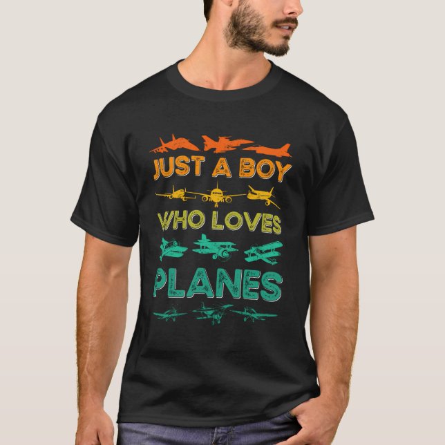 Bara en pojke som Kärlek Flygplan T Shirt (Framsida)