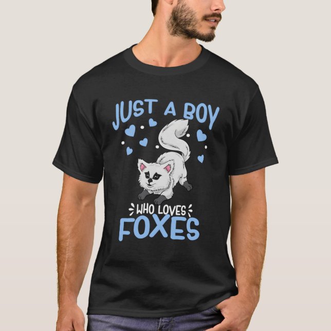 Bara en pojke som Kärlek Foxes Cute Arktis Baby Fo T Shirt (Framsida)