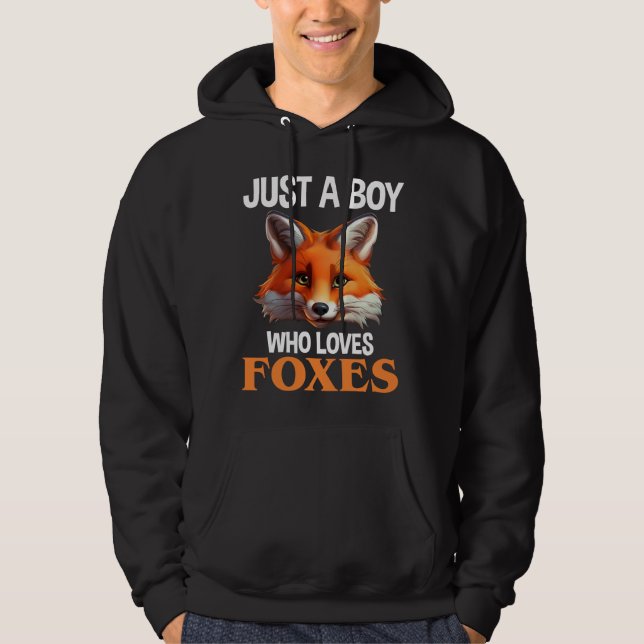 Bara en pojke som Kärlek Foxes Hoodie (Framsida)