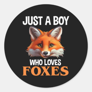 Bara en pojke som Kärlek Foxes Runt Klistermärke