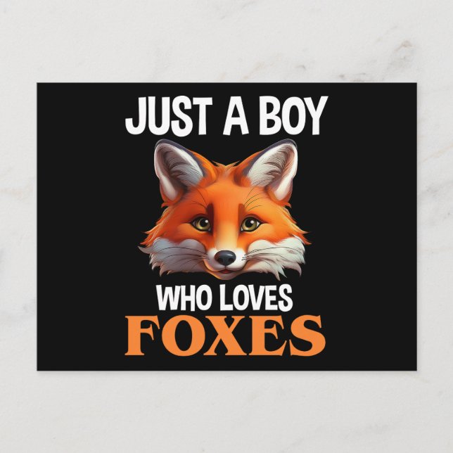 Bara en pojke som Kärlek Foxes Vykort (Framsida)