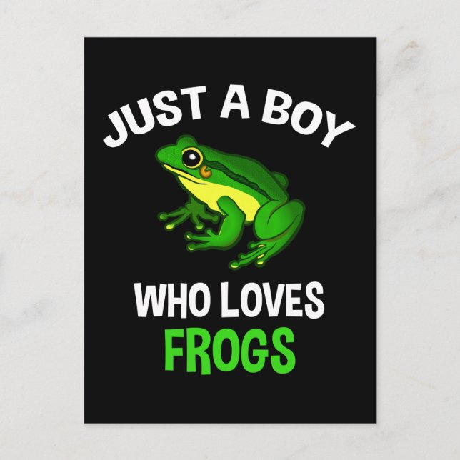 Bara en pojke som Kärlek Frogs Vykort (Framsida)