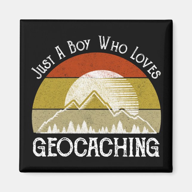 Bara en pojke som Kärlek Geocaching Magnet (Framsidan)