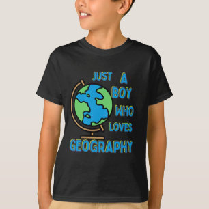 Bara en pojke som Kärlek geografi Kid Science Geol T Shirt