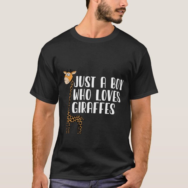 Bara en pojke som Kärlek Giraffes T Shirt (Framsida)