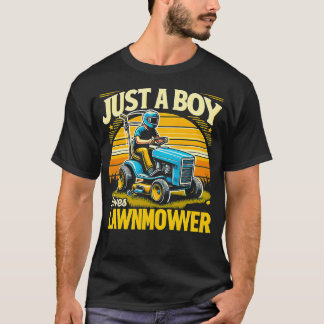Bara en pojke som Kärlek Gräsmatta Mowers Funny Gr T Shirt