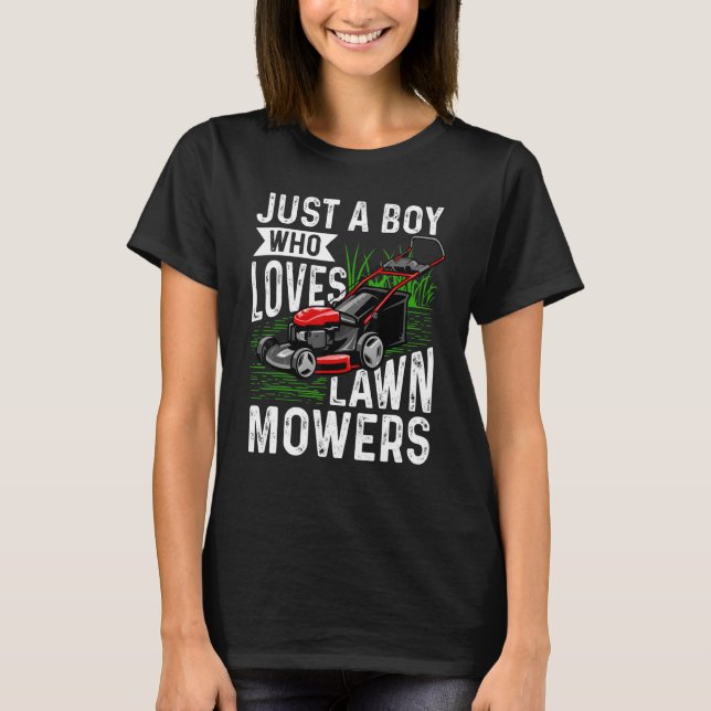 Bara en pojke som kärlek Gräsmatta Mowers Harvest  T Shirt (Framsida)