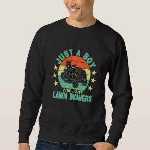 Bara en pojke som Kärlek Gräsmatta Mowers Landscap Lång Ärmad Tröja
