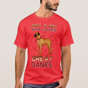 Bara en pojke som Kärlek Great dane T Shirt