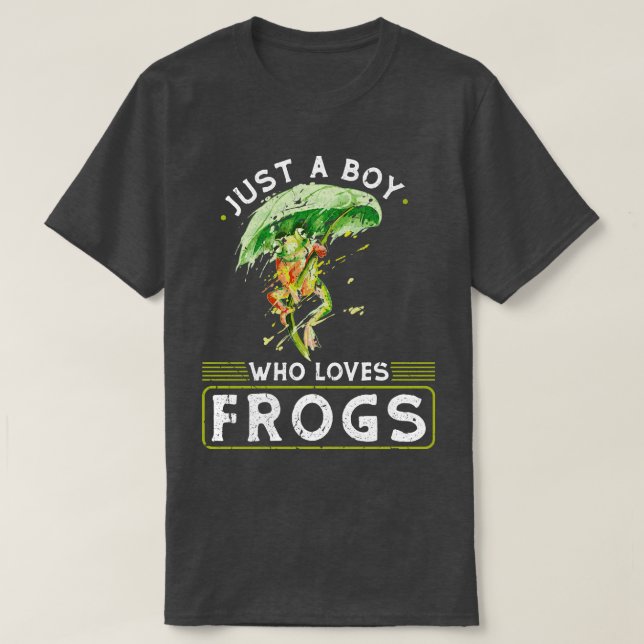 Bara en pojke som Kärlek gror cute Frog T Shirt (Design framsida)
