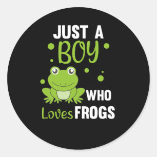 Bara en pojke som Kärlek gror sötsvett Frog Runt Klistermärke