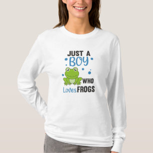 Bara en pojke som Kärlek gror sötsvett Frog T Shirt