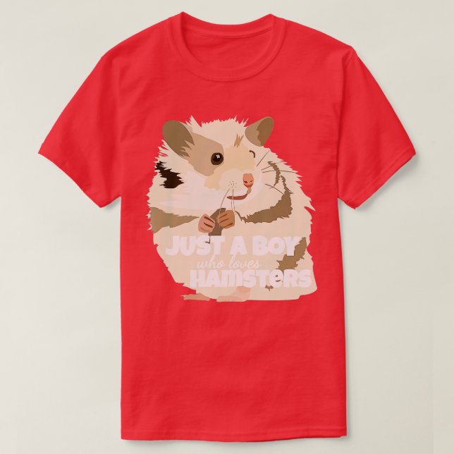 Bara en pojke som Kärlek Hamster Hamster Farmer T Shirt (Design framsida)