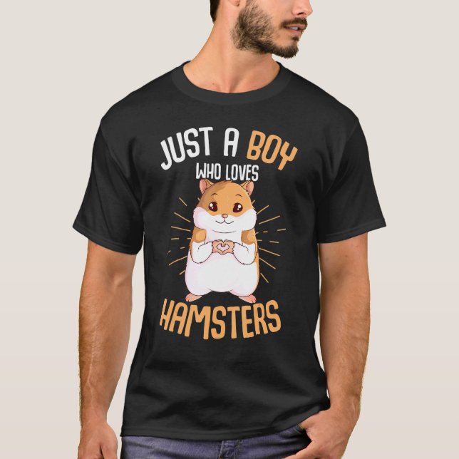 Bara en pojke som Kärlek Hamsters Hammy Boys Kids  T Shirt (Framsida)