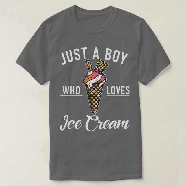 Bara en pojke som kärlek Ice Cream  T Shirt (Design framsida)