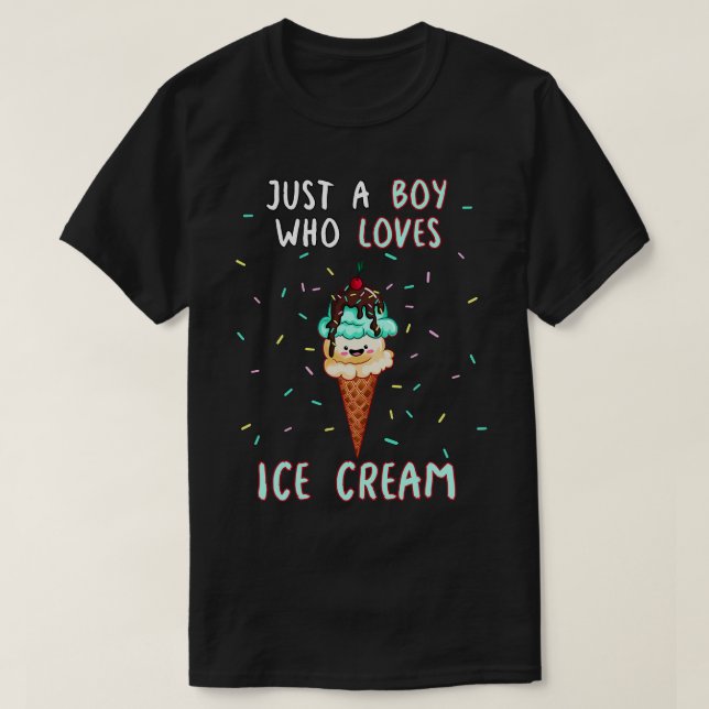 Bara en pojke som Kärlek Ice Cream T Shirt (Design framsida)