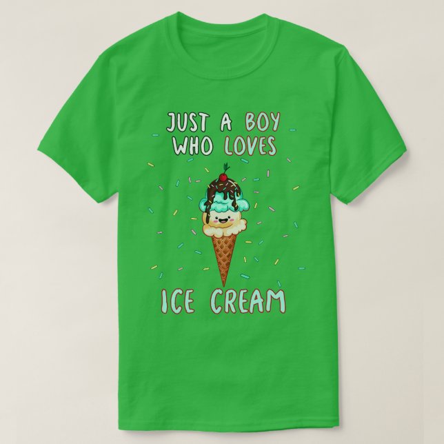 Bara en pojke som Kärlek Ice Cream T Shirt (Design framsida)
