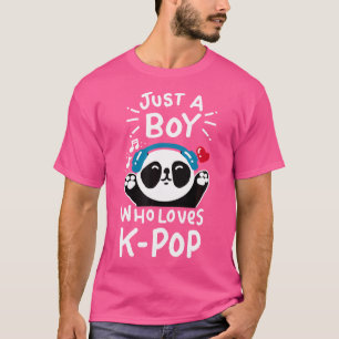 Bara en pojke som Kärlek K-Pop Panda Kpop Shirt Qu T