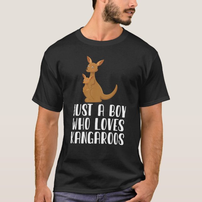 Bara en pojke som Kärlek Kangaroos T Shirt (Framsida)