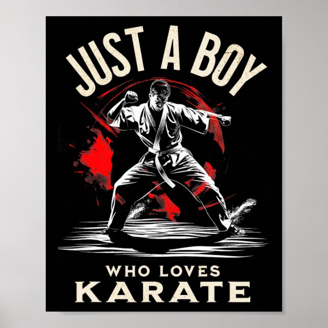 Bara en pojke som Kärlek Karate - Dynamiska martia Poster (Framsidan)