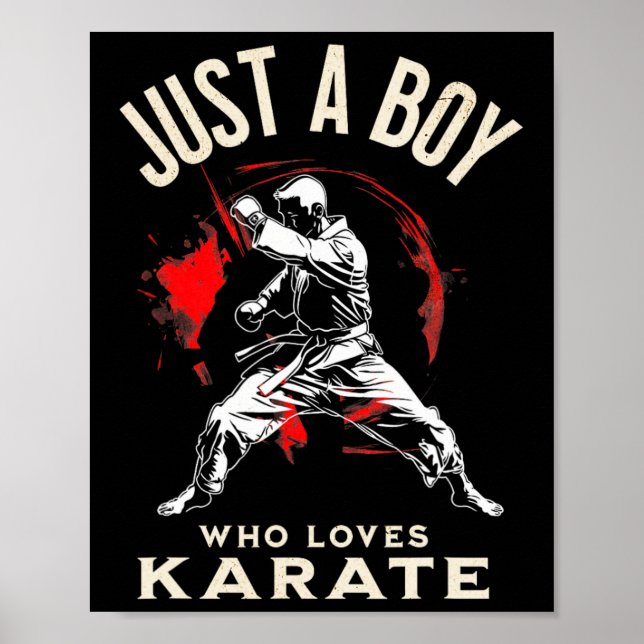 Bara en pojke som Kärlek Karate - Dynamiska martia Poster (Framsidan)