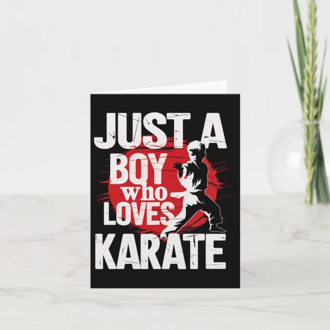 Bara en pojke som Kärlek Karate Martial Arts Karat Kort (Framsida)