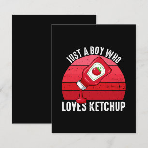 Bara en pojke som Kärlek Ketchup Anteckningskort