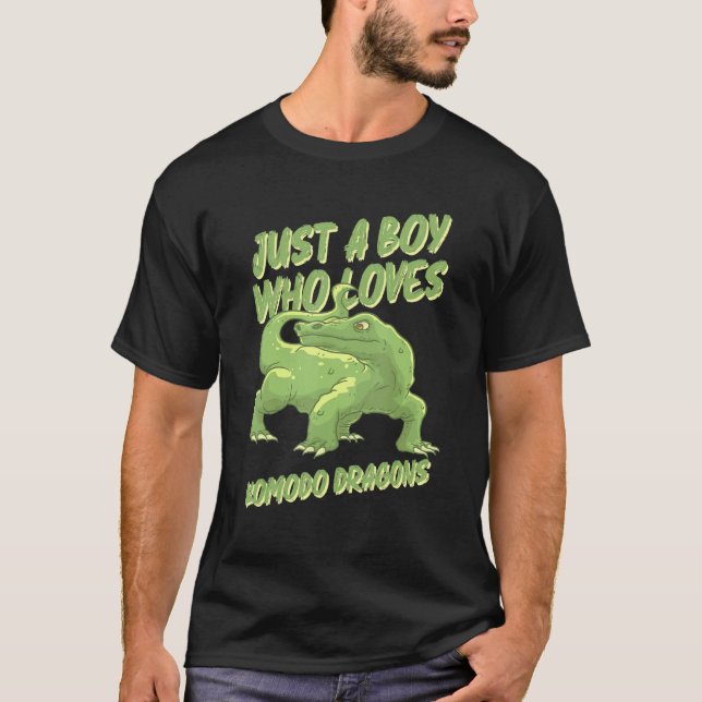 Bara en pojke som Kärlek Komodo Dragons övervakar  T Shirt (Framsida)