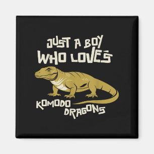 Bara en pojke som Kärlek Komodo Dragons Reptile An Magnet