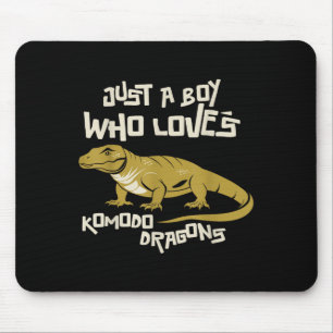 Bara en pojke som Kärlek Komodo Dragons Reptile An Musmatta